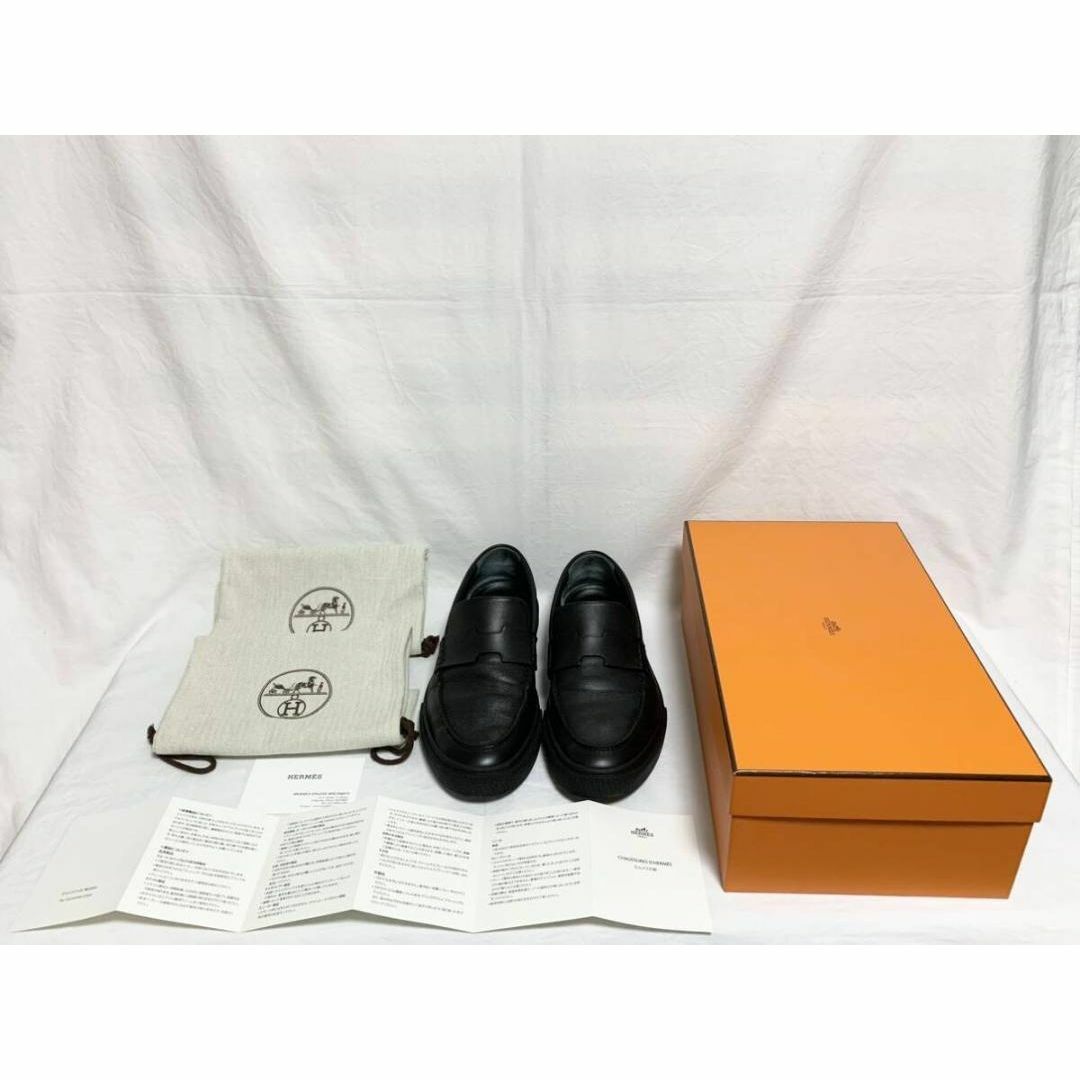 HERMES - 希少 超美品 エルメス イケ Hロゴ レザー ローファー HERMES - 希少 超美品 エルメス イケ Hロゴ レザー ローファー