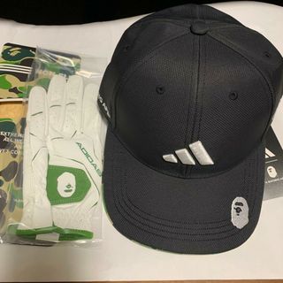 A BATHING APE - BAPE × adidas ゴルフキャップ ゴルフグローブ A BATHING APE - BAPE × adidas ゴルフキャップ ゴルフグローブ