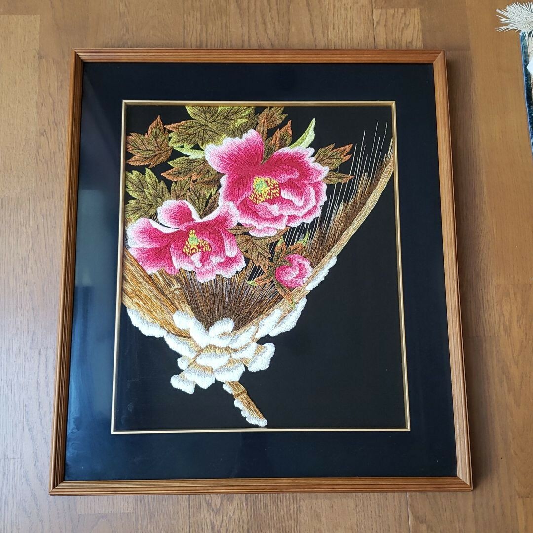 絵画 タペストリー 刺繍の絵画 糸の絵画 花 松鳩文化刺繍の通販 絵画 タペストリー 刺繍の絵画 糸の絵画 花 松鳩文化刺繍の通販