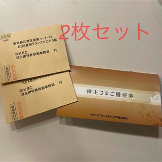 KNT-CT ホールディングス 株主優待　2枚(1冊)(その他)