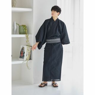 新品 浴衣 セット 浴衣セット ゆかた 大人 メンズ 黒 ブラック 4Y-70(浴衣)