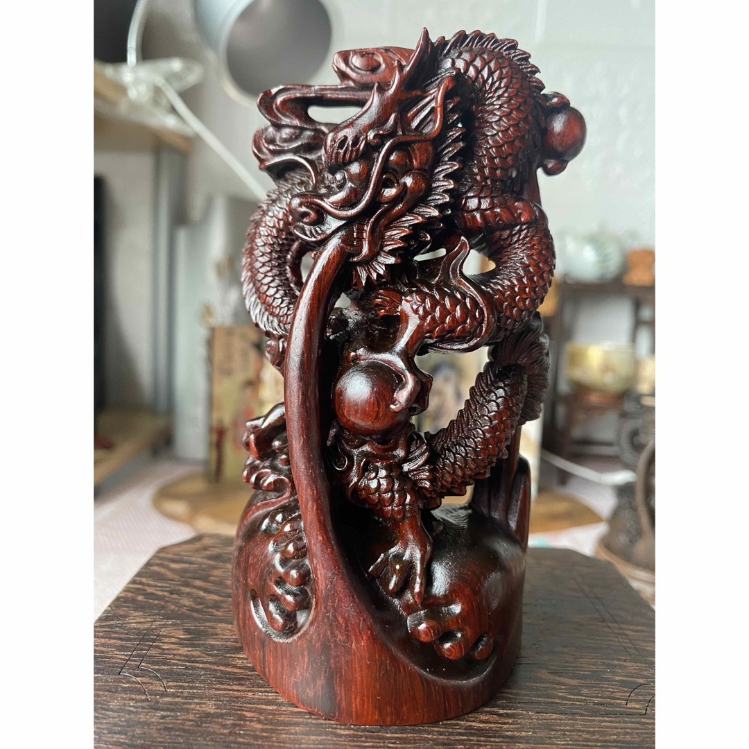 一刀彫 たたき込ん リアル繊細彫刻(龍/竜/辰) 龍 一刀彫 たたき込ん リアル繊細彫刻(龍/竜/辰) 龍