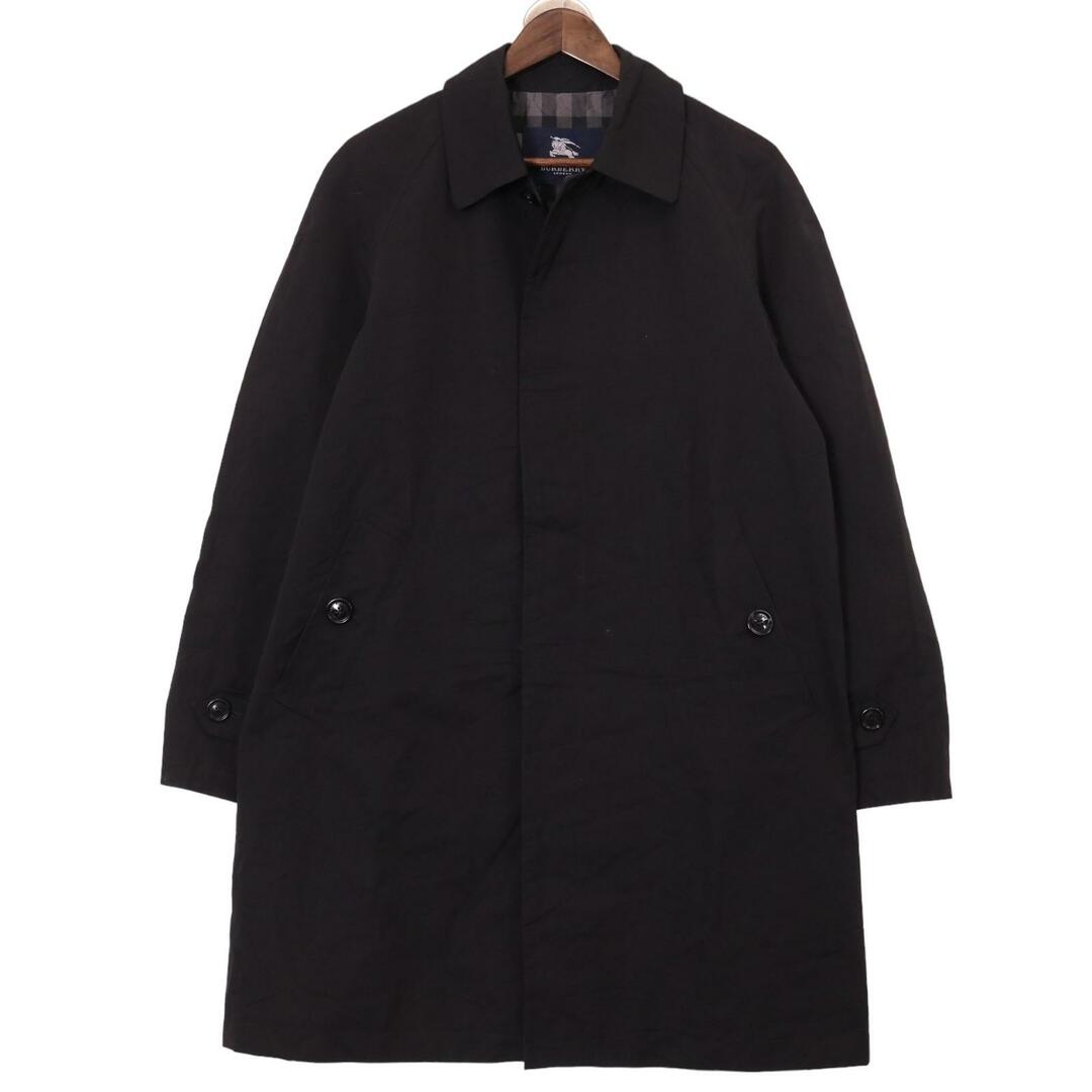 BURBERRY - BURBERRY バーバリー ステンカラー コート ブラック (メンズ 48) 中古 古着 A0067