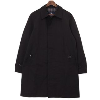 バーバリー(BURBERRY)のBURBERRY バーバリー ステンカラー コート ブラック (メンズ 48) 中古 古着 A0067(ステンカラーコート)