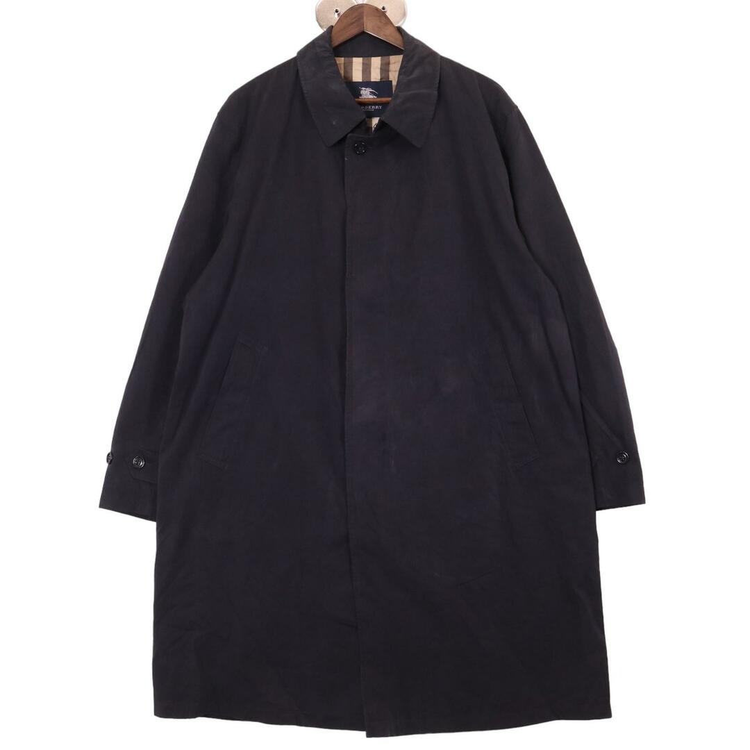 BURBERRY - BURBERRY バーバリー バルマカーンコート 比翼ボタン ネイビー (メンズ L相当) 中古 古着 A0115