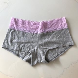 ヴィクトリアズシークレット(Victoria's Secret)のヴィクトリアズシークレット ピンク コットンショーツ グレー M 未使用タグ付き(ショーツ)