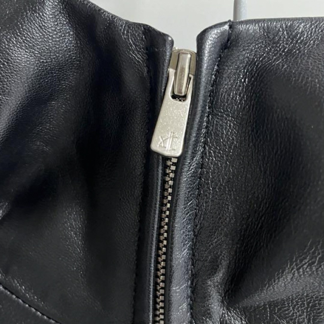 omar afridi PLEATEDLEATHERHOODIEレザージャケットの通販 by は omar afridi PLEATEDLEATHERHOODIEレザージャケットの通販 by は
