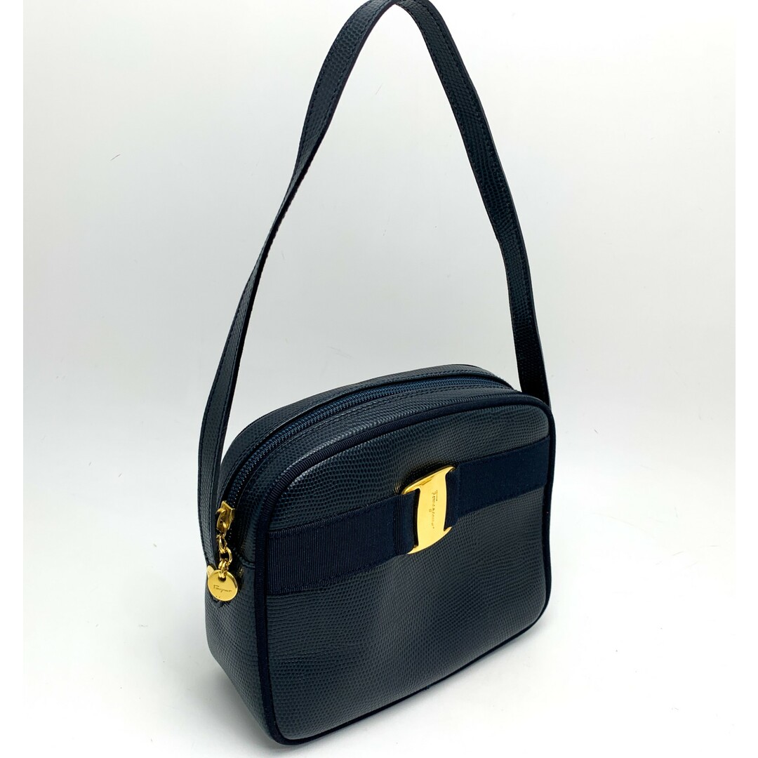 FERRAGAMO - FERRAGAMO Ferragamo フェラガモ ネイビー ヴァラ FERRAGAMO - FERRAGAMO Ferragamo フェラガモ ネイビー ヴァラ