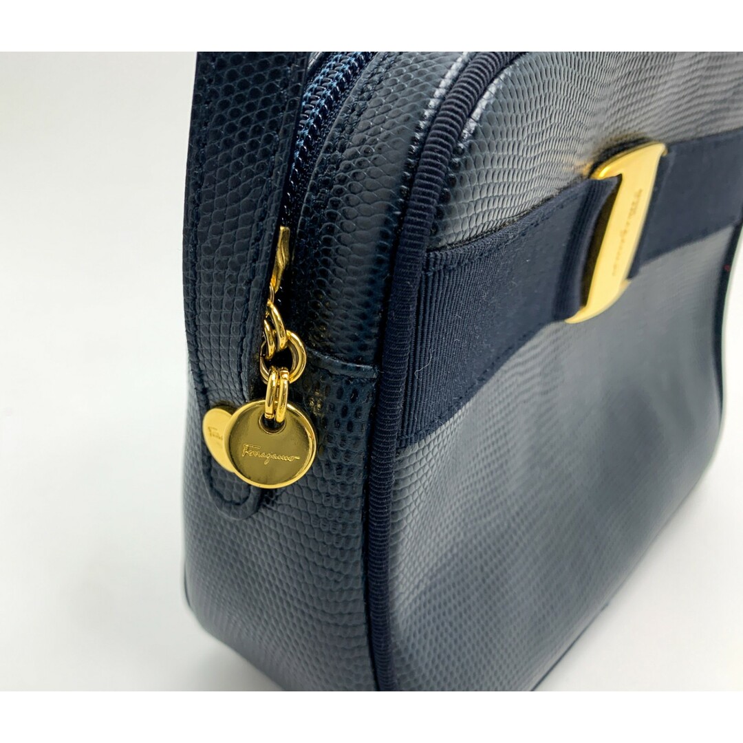 FERRAGAMO - FERRAGAMO Ferragamo フェラガモ ネイビー ヴァラ FERRAGAMO - FERRAGAMO Ferragamo フェラガモ ネイビー ヴァラ
