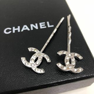 CHANEL - ☆美品☆シャネル ヘアピン ココマーク ラインストーン CHANEL - ☆美品☆シャネル ヘアピン ココマーク ラインストーン