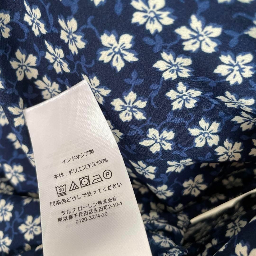 D ラルフローレン 花柄 ハイネック フラワー ブラウス シャツ