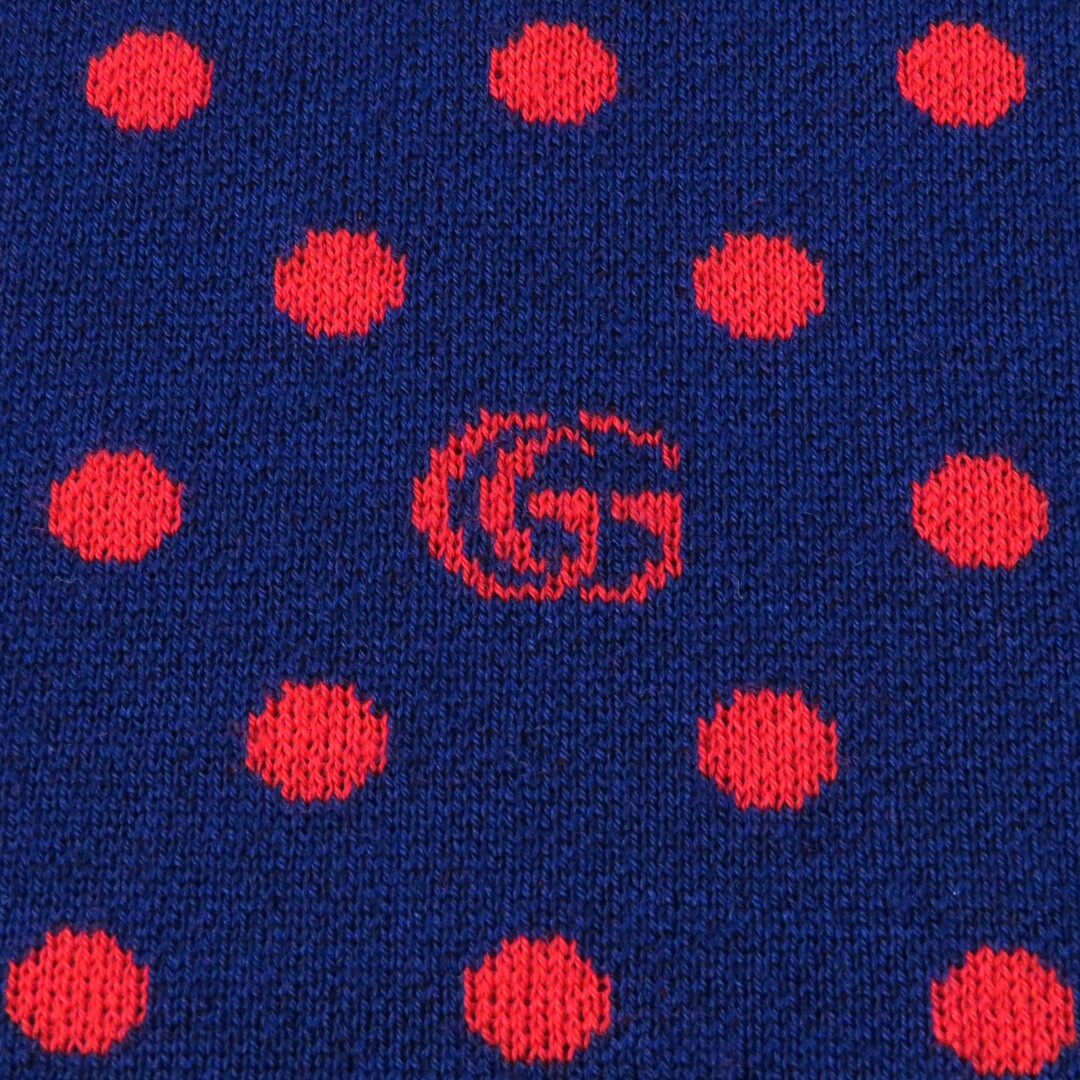 GUCCI - 極美品△GUCCI グッチ 623609 ウール100% ドット柄 GG GUCCI - 極美品△GUCCI グッチ 623609 ウール100% ドット柄 GG