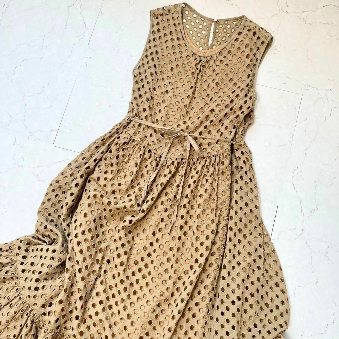 ne Quittez pas - ヌキテパ カットワーク 刺繍総柄 ティアード ne Quittez pas - ヌキテパ カットワーク 刺繍総柄 ティアード