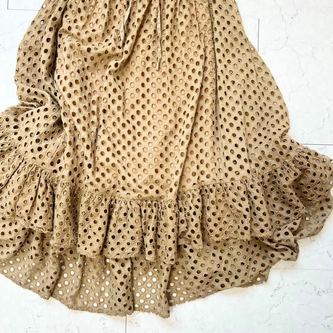ne Quittez pas - ヌキテパ カットワーク 刺繍総柄 ティアード ne Quittez pas - ヌキテパ カットワーク 刺繍総柄 ティアード