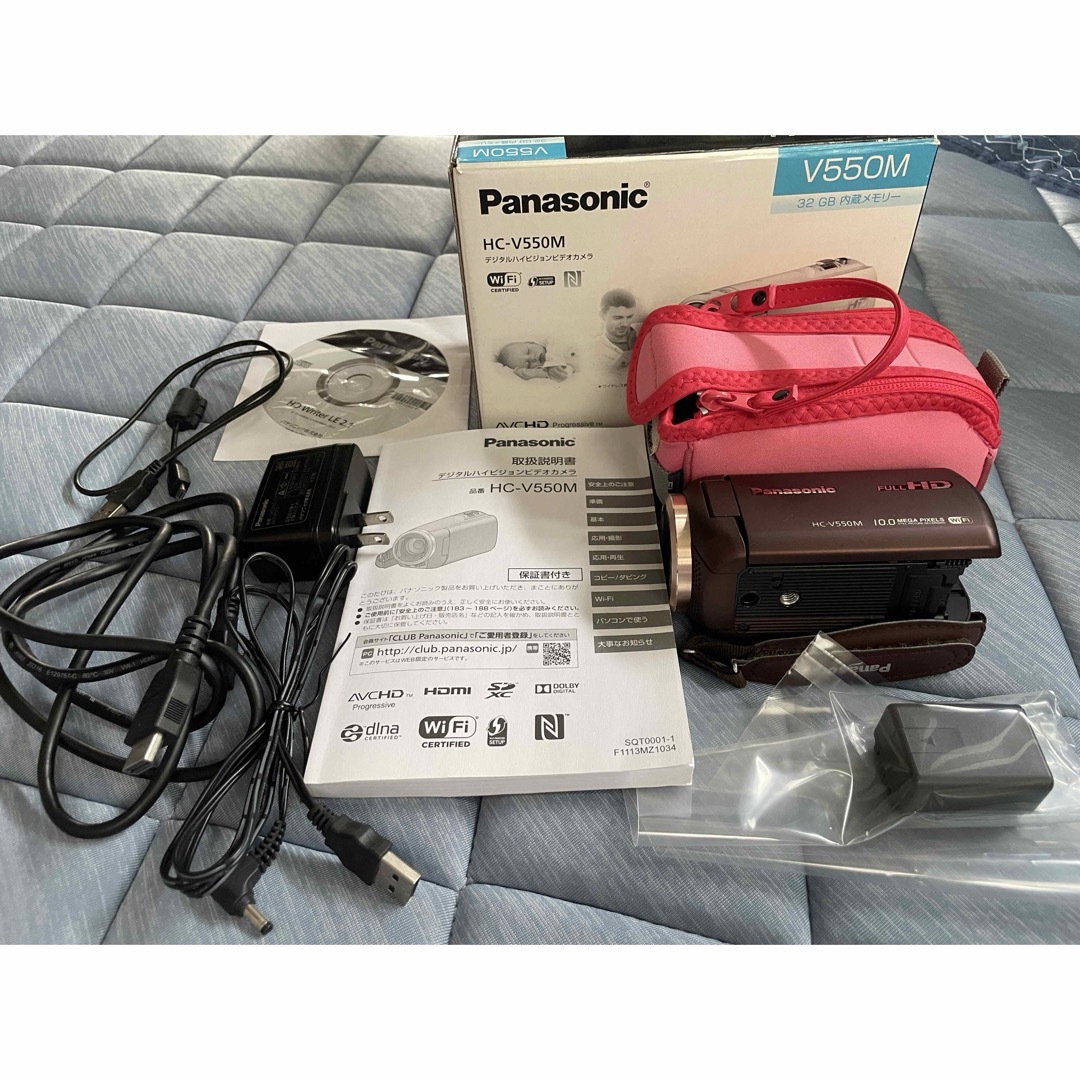 極美品 Panasonic HC-V550M-T ビデオカメラ 付属品完備 極美品 Panasonic HC-V550M-T ビデオカメラ 付属品完備