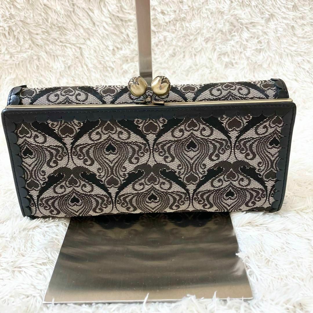 ANNA SUI - 美品 アナスイ 長財布 ウォールハート がま口 ANNA SUI - 美品 アナスイ 長財布 ウォールハート がま口