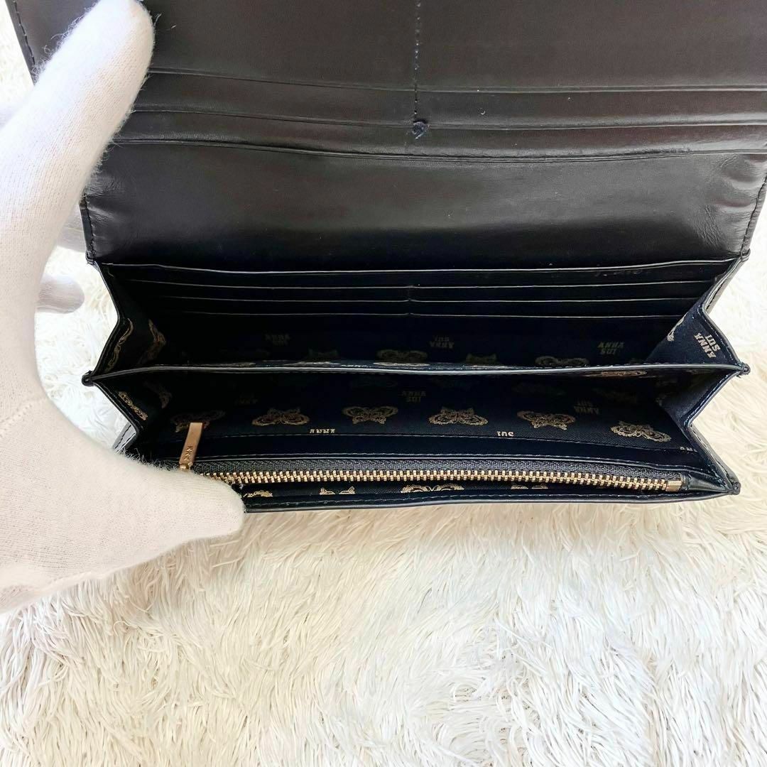 ANNA SUI - 美品 アナスイ 長財布 ウォールハート がま口 ANNA SUI - 美品 アナスイ 長財布 ウォールハート がま口