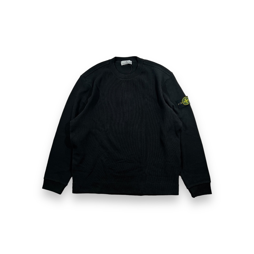 STONE ISLAND リブスウェットシャツ　ブラック　XL