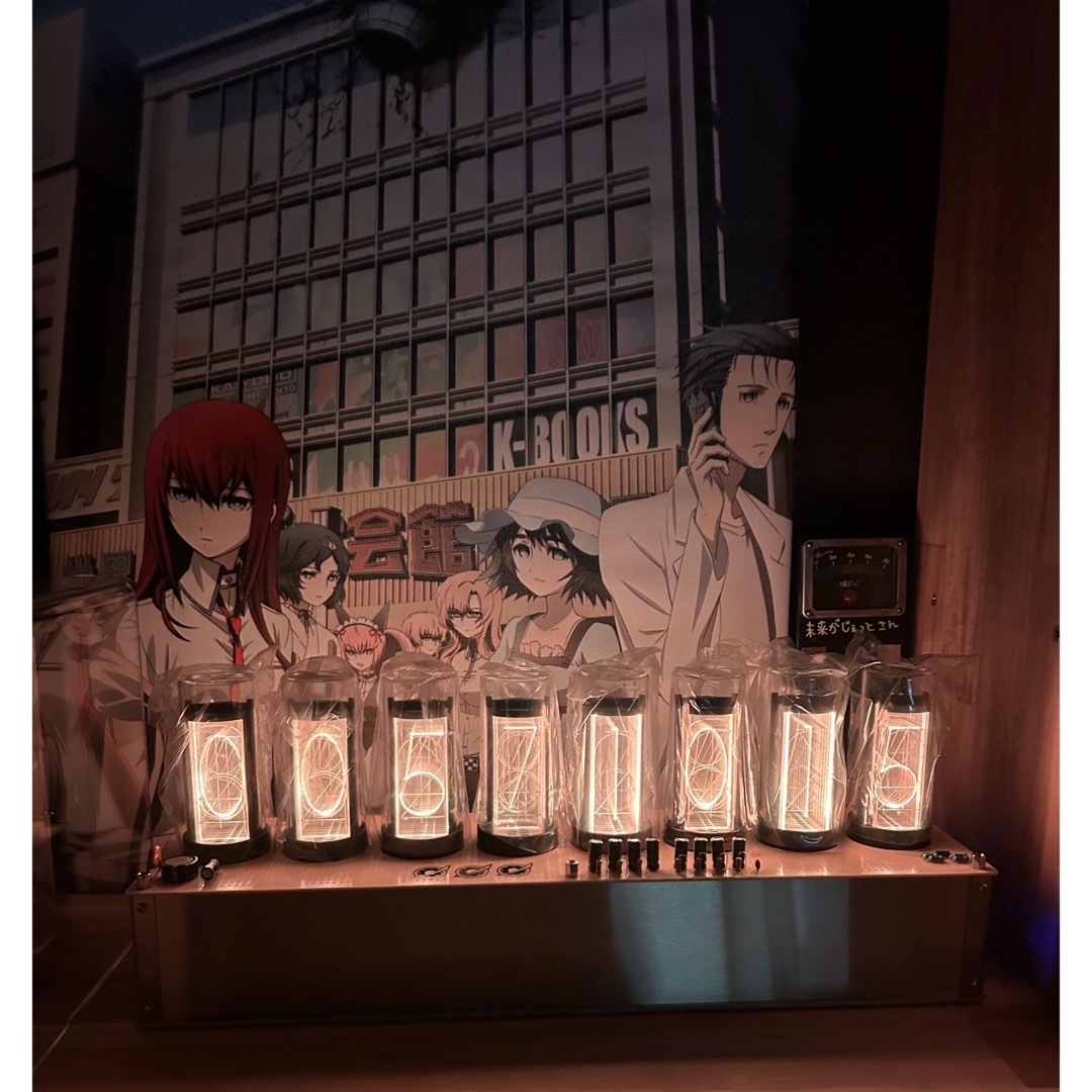 Wi-Fi接続可 ダイバージェンスメーター風 時計 ニキシー管 Wi-Fi接続可 ダイバージェンスメーター風 時計 ニキシー管