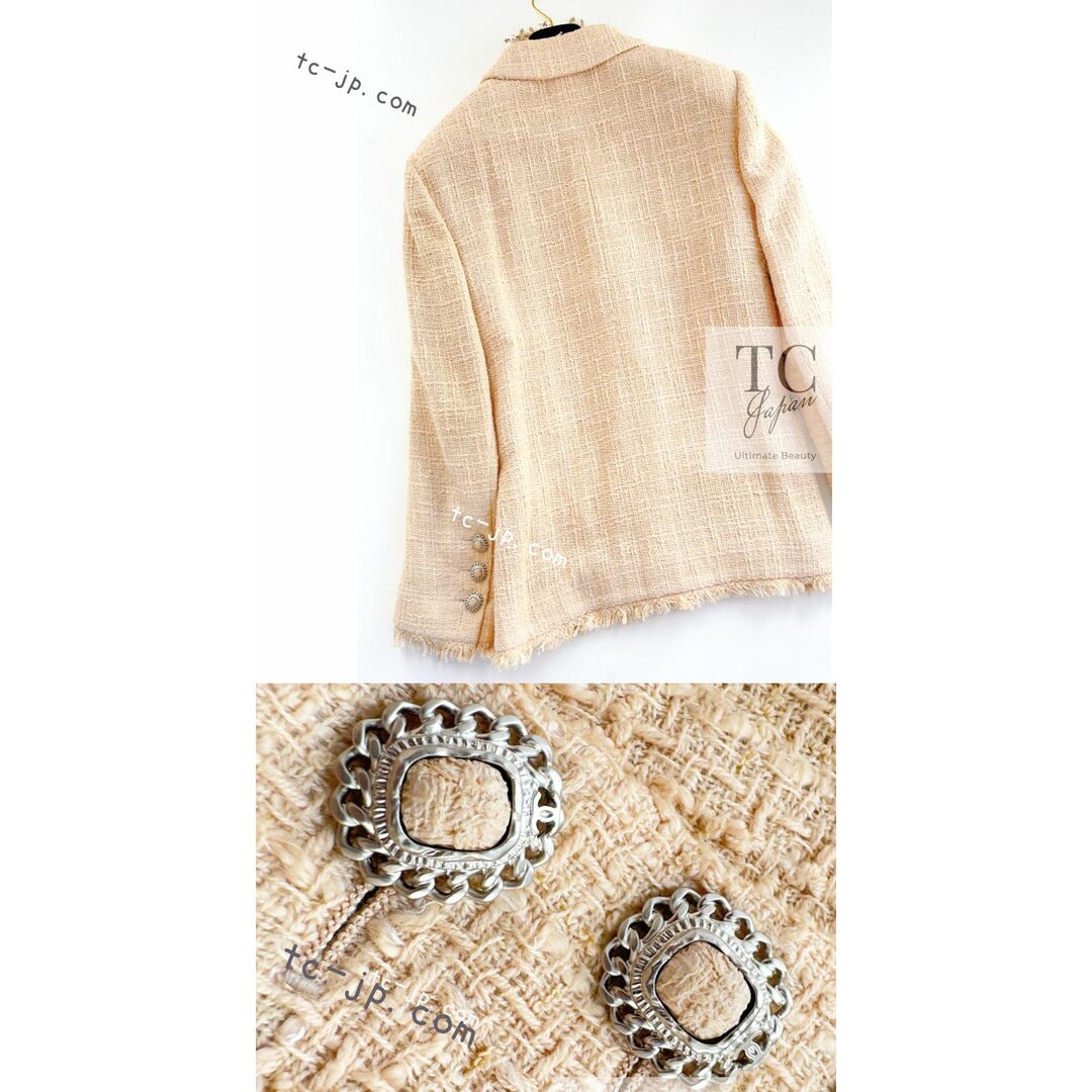 CHANEL - シャネル ジャケット CHANEL ピンク ベージュ コットン CHANEL - シャネル ジャケット CHANEL ピンク ベージュ コットン