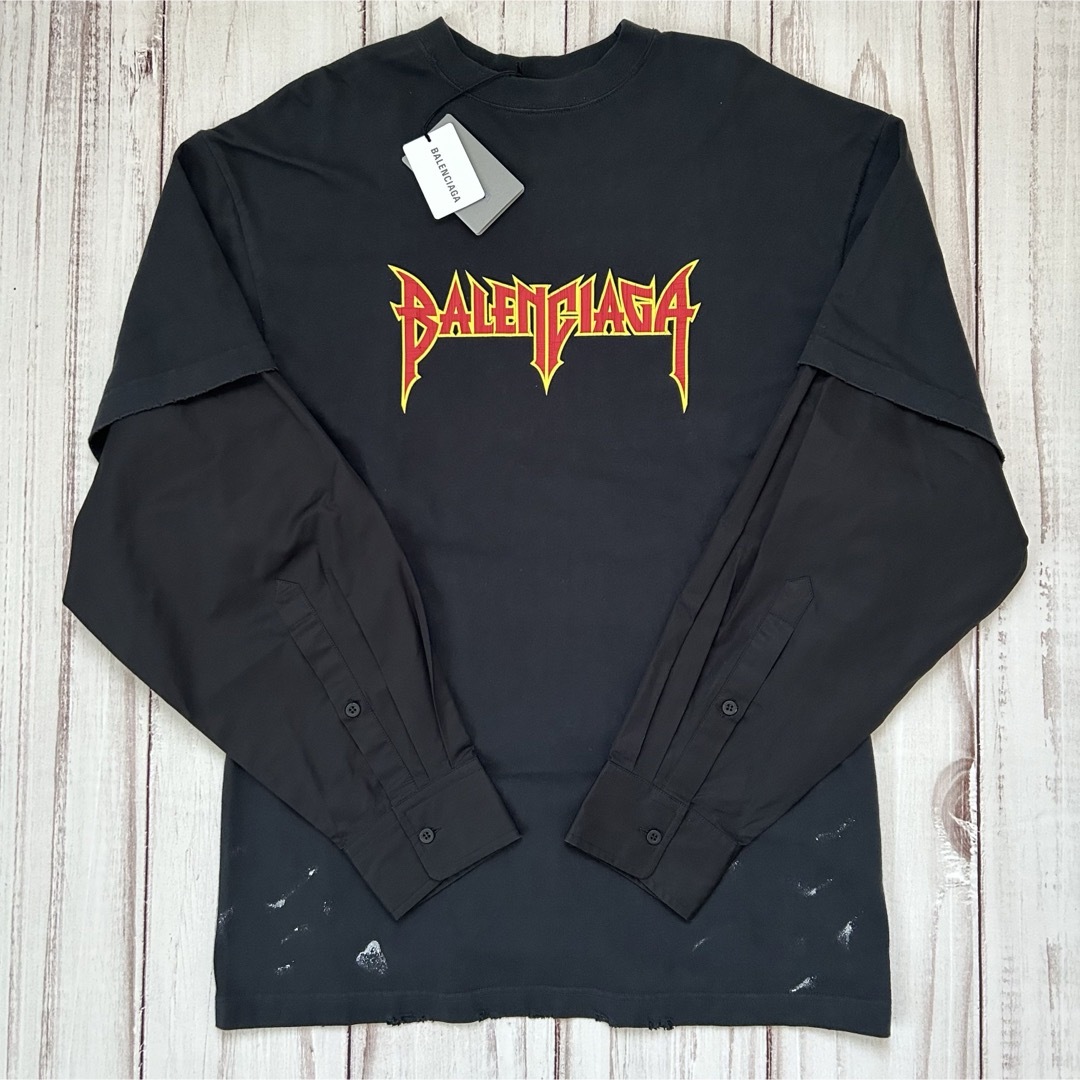 BALENCIAGA - バレンシアガ 22AW 698631 TMV88 メタルロゴ BALENCIAGA - バレンシアガ 22AW 698631 TMV88 メタルロゴ