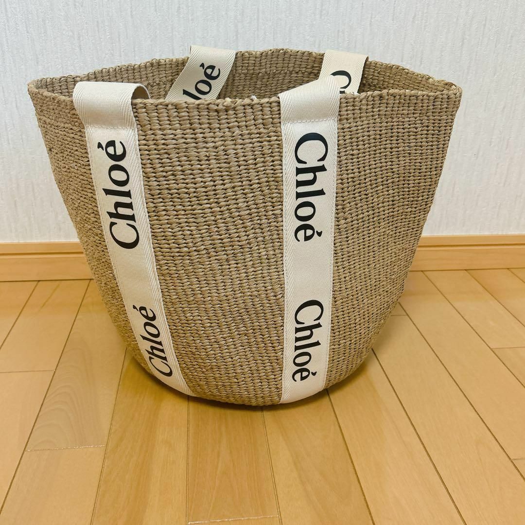 最終値下げ*新品未使用Chloe 振り分け woody ラージバスケット 最終値下げ*新品未使用Chloe 振り分け woody ラージバスケット