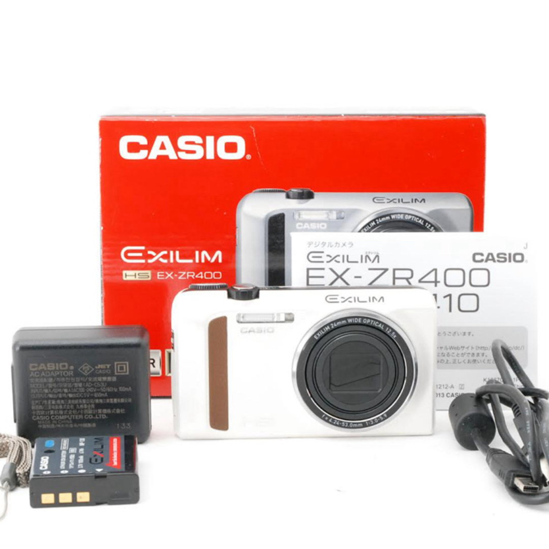 美品 CASIO EXILIM HS EX-ZR400 ZR400 ホワイト コンパクト 美品 CASIO EXILIM HS EX-ZR400 ZR400 ホワイト コンパクト