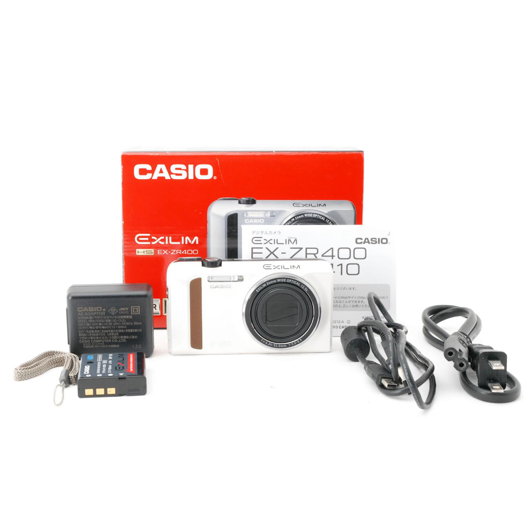 美品 CASIO EXILIM HS EX-ZR400 ZR400 ホワイト コンパクト 美品 CASIO EXILIM HS EX-ZR400 ZR400 ホワイト コンパクト