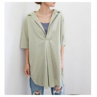 アングリッド(Ungrid)のUngrid◇美品◇スキッパービッグハーフスリーブシャツ(シャツ/ブラウス(半袖/袖なし))
