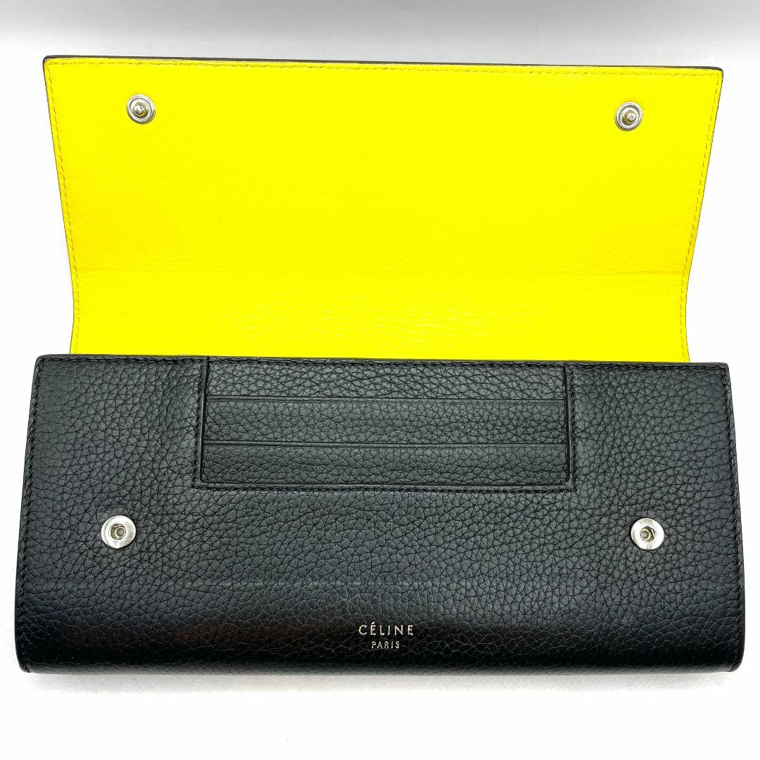 152】CELINE セリーヌ ラージフラップ マルチファンクション 長財布