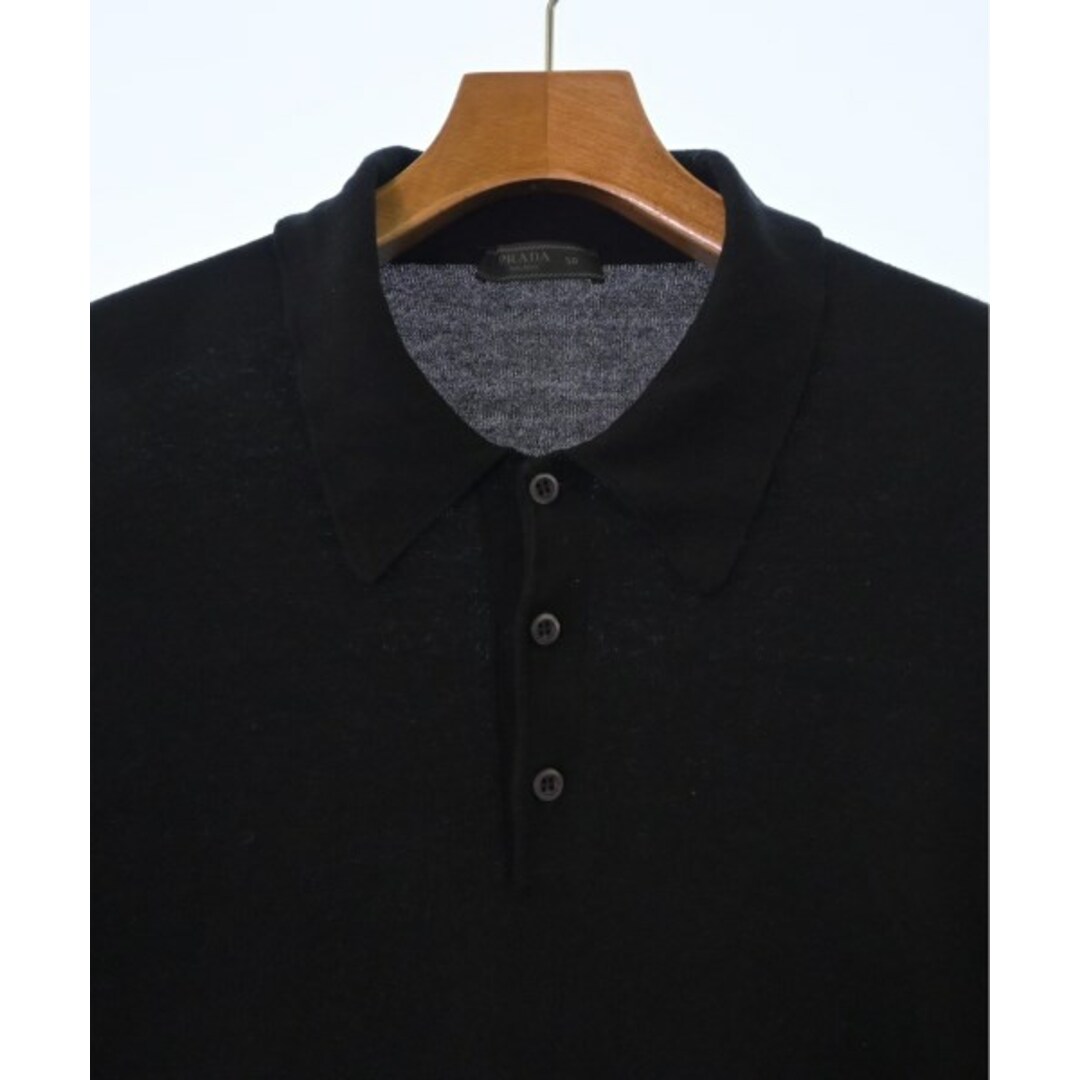 PRADA - PRADA プラダ ニット・セーター 50(XL位) 黒 【古着 PRADA - PRADA プラダ ニット・セーター 50(XL位) 黒 【古着