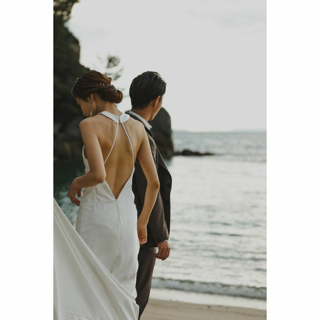 ホルターネックウェディングエレガントドレス ホルターネックウェディングドレス結婚式エレガント