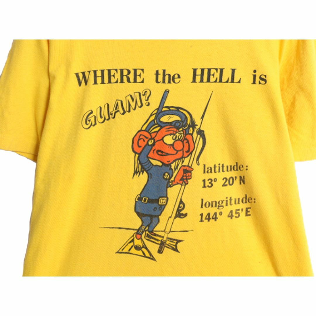 80s USA製 キャラクター メッセージ イラスト プリント Tシャツ 80s USA製 キャラクター メッセージ イラスト プリント Tシャツ