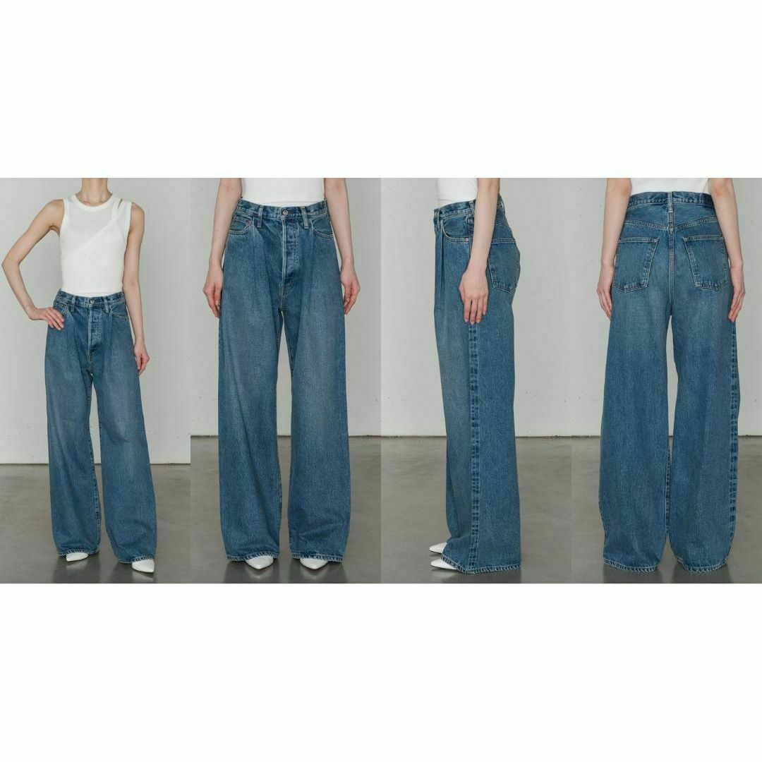 HYKE - 2 HYKE DENIM WIDE LEG JEANS ハイク ワイドデニムの通販 HYKE - 2 HYKE DENIM WIDE LEG JEANS ハイク ワイドデニムの通販