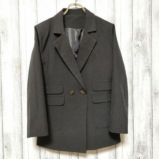 コットンポリエステルジャケット　(S)　水洗い可能　ブラック