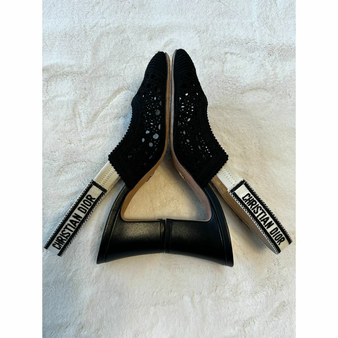 Christian Dior(クリスチャンディオール)の【超美品】Dior ディオール ブラック バックストラップパンプス　カナージュ レディースの靴/シューズ(ハイヒール/パンプス)の商品写真