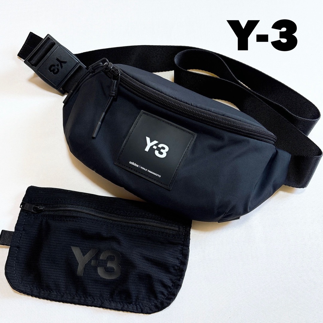 Y-3 - Y-3 ボディバッグ 黒 ウエストポーチ ウエストバッグ Y-3 - Y-3 ボディバッグ 黒 ウエストポーチ ウエストバッグ