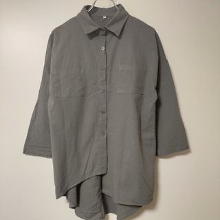 アイモハ(aimoha)のアイモハ aimoha 長袖シャツ ブラウス カーキ 丈長め クール(シャツ/ブラウス(長袖/七分))