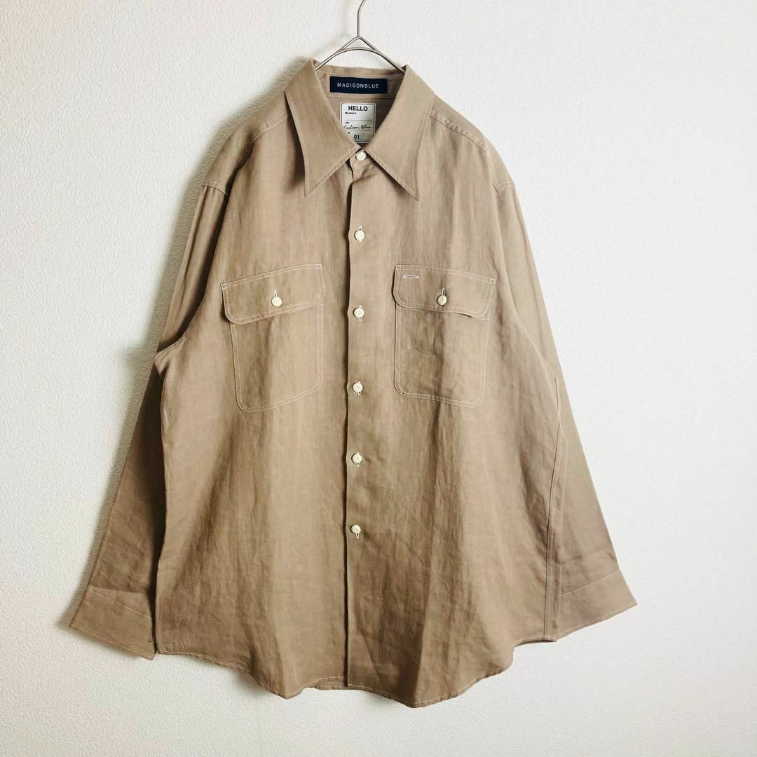 691*定価4.8万 マディソンブルー パールボタンリネンツイル 691*定価4.8万 マディソンブルー パールボタンリネンツイル