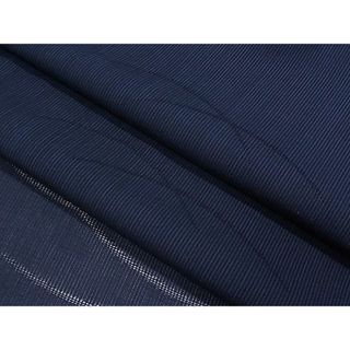 平和屋着物■夏物　色無地　芝草紋絽　藍鉄色　逸品　CAAD2460ua(着物)