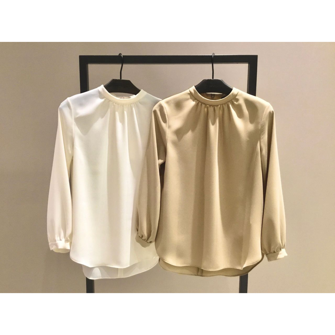 Theory - theory ウォッシャブル スタンドカラーブラウス Theory - theory ウォッシャブル スタンドカラーブラウス
