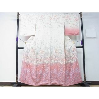 平和屋着物■訪問着　草花文　暈し染め　金彩　逸品　CAAD9748th(着物)