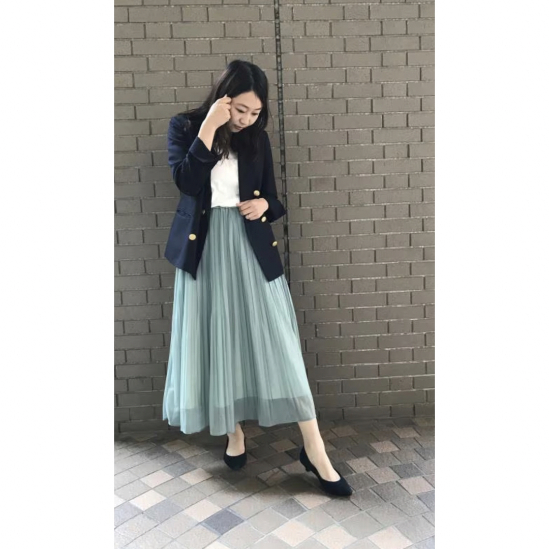青山 - ミントグリーン プリーツスカート 爽やか 洋服の青山 青山 - ミントグリーン プリーツスカート 爽やか 洋服の青山