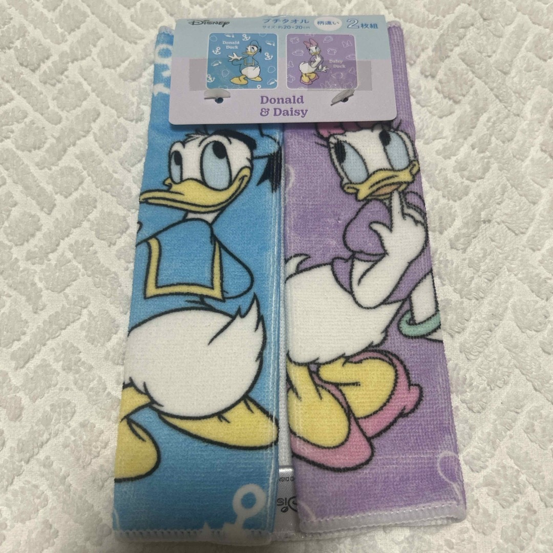 ドナルドダック(ドナルドダック)のドナルド&ディジィープチタオルセット エンタメ/ホビーのおもちゃ/ぬいぐるみ(キャラクターグッズ)の商品写真
