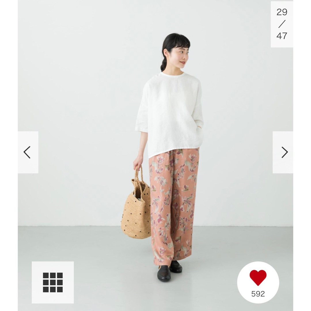 新品タグ付◉ かぐれ リネンプリントイージーパンツ DOORS 新品タグ付◉ かぐれ リネンプリントイージーパンツ DOORS