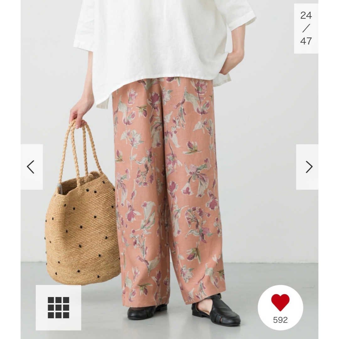 新品タグ付◉ かぐれ リネンプリントイージーパンツ DOORS 新品タグ付◉ かぐれ リネンプリントイージーパンツ DOORS