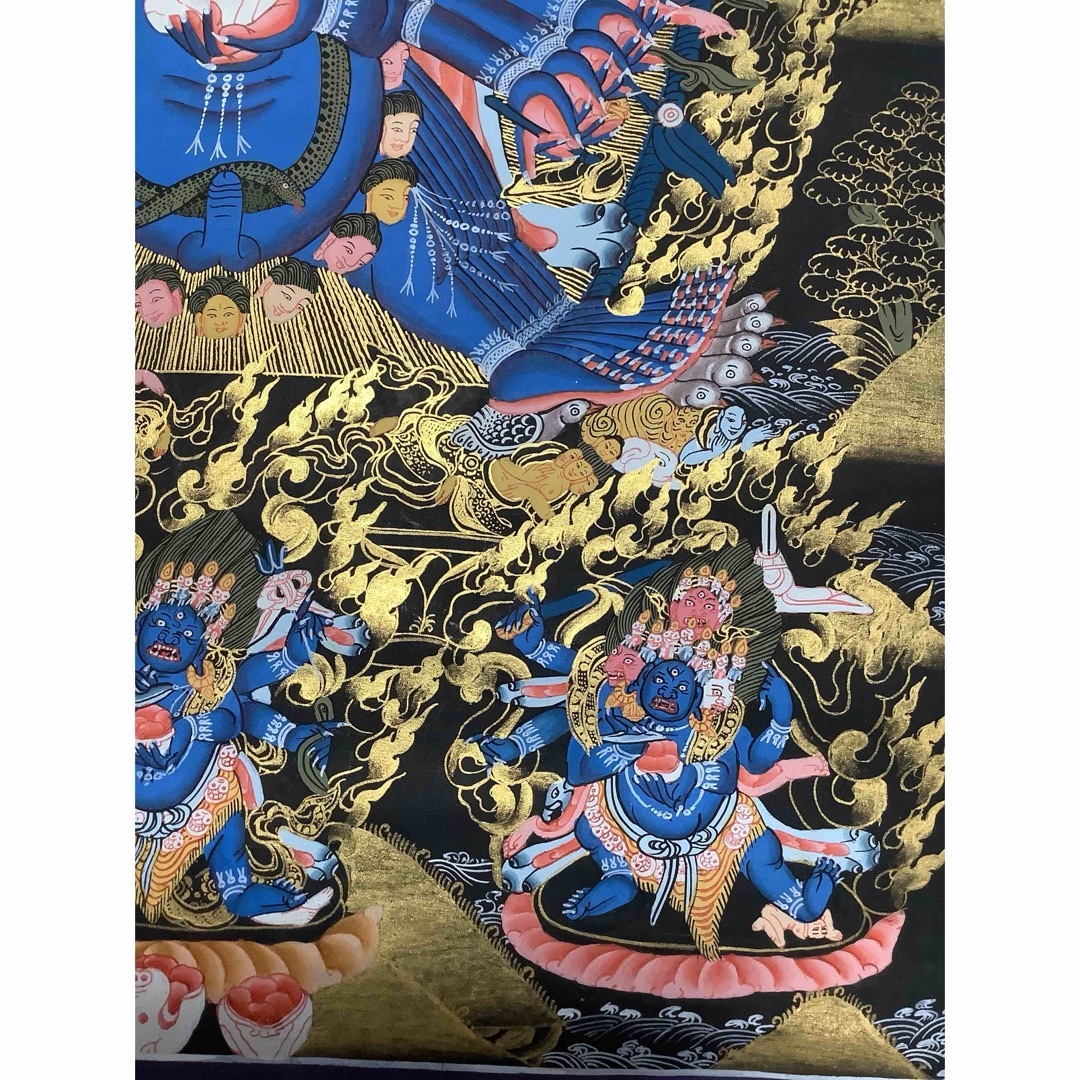 チベット密教 新品 》 ヤマーンタカ タンカ 曼荼羅 手描き 1点物 チベット密教 新品 》 ヤマーンタカ タンカ 曼荼羅 手描き 1点物