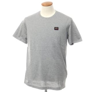 【新品】ポールアンドシャーク PAUL&SHARK ロゴワッペン 半袖Ｔシャツ グレー【サイズM】【メンズ】(Tシャツ/カットソー(半袖/袖なし))