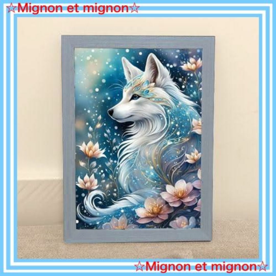 色:银狐】RUNJAMI ダイヤモンドアート キット ダイアモンド 色:银狐】RUNJAMI ダイヤモンドアート キット ダイアモンド