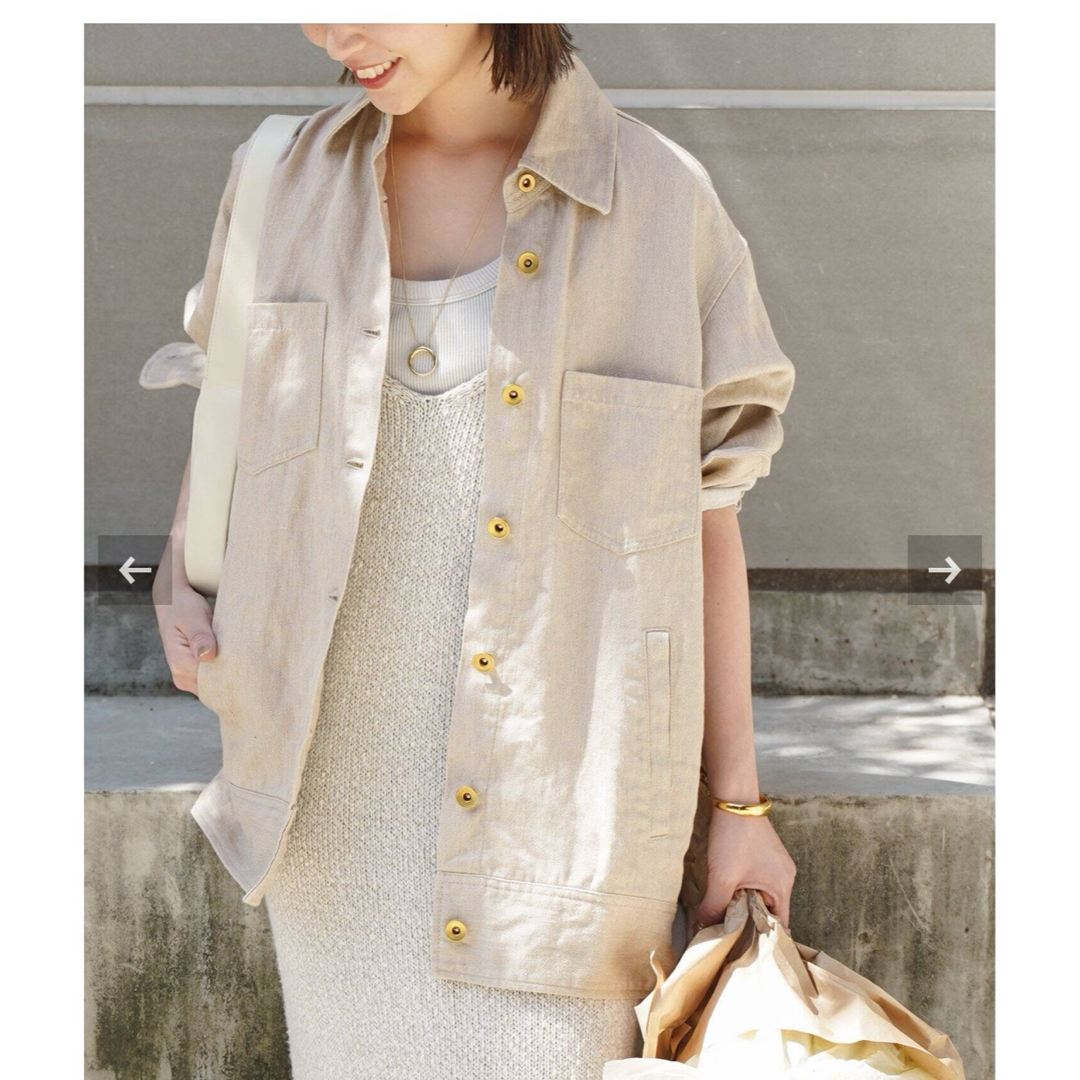 DEUXIEME CLASSE - Deuxieme Classe LINEN CHINO Gジャケットの DEUXIEME CLASSE - Deuxieme Classe LINEN CHINO Gジャケットの